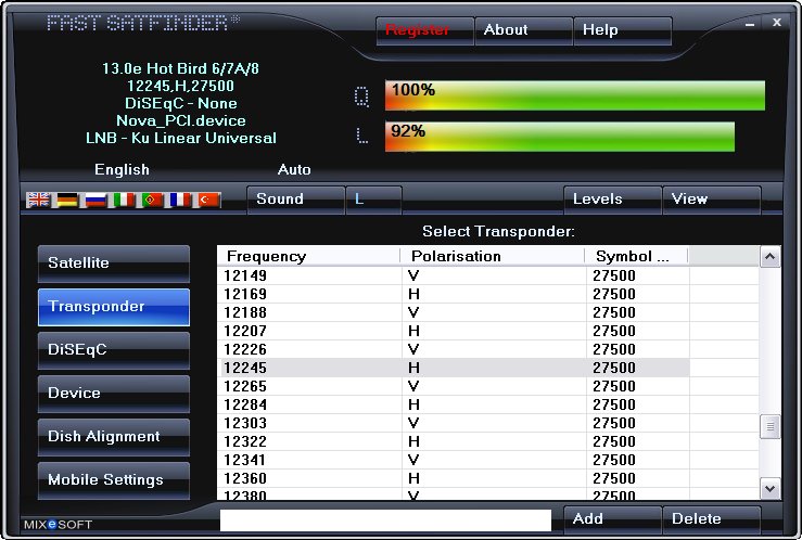 Fast finder خبيرا الستالايت البرنامج Satfinder_Black_Skin