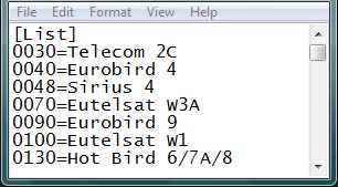 Transponders all.list